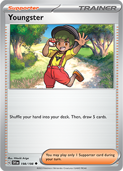 Uncommon Pokémon card Youngster 198/198 from Scarlet & Violet expansion