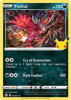 Yveltal 19/25 Pokémon card from Celebrations for sale at best price