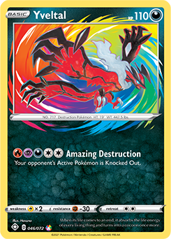 Yveltal 046/072 Pokémon card from Shining Fates for sale at best price