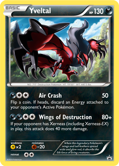 Promo Pokémon card Yveltal XY32 from XY Promos expansion