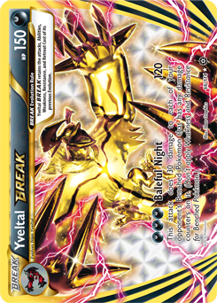 Turbo Pokémon card Yveltal BREAK 66/114 from Steam Siege expansion