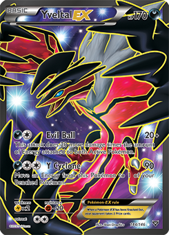 Full Art Pokémon Pokémon card Yveltal EX 144/146 from X&Y expansion