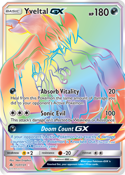 Yveltal GX 137/131 Pokémon card from Forbidden Light for sale at best price