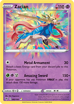 Pokemon Card Zacian V 195/202 Sword Shield PSA 9