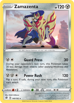 Check the actual price of your Zamazenta V 212/202 Pokemon card