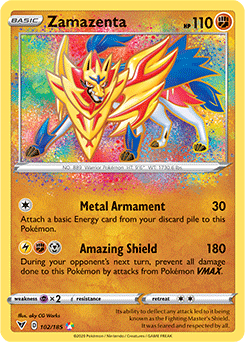 Zamazenta 102/185 Pokémon card from Vivid Voltage for sale at best price