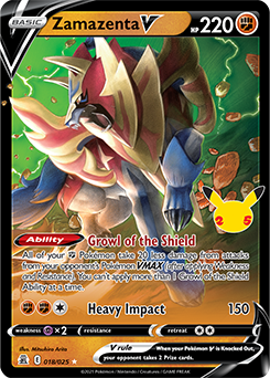 Zamazenta V 18/25 Pokémon card from Celebrations for sale at best price