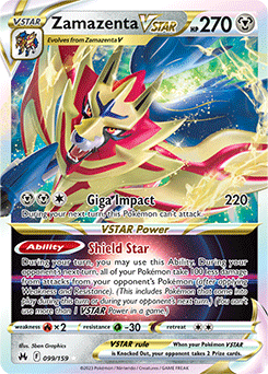 Zamazenta VSTAR 099/159 Pokémon card from Crown Zenith for sale at best price