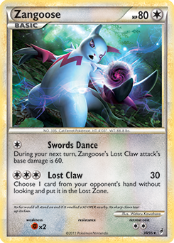 Zangoose 39/95 Pokémon card from Call of Legends for sale at best price