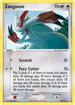 Zangoose 34/110 Pokémon card from Ex Holon Phantoms for sale at best price