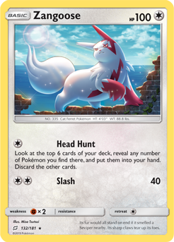 Zangoose 132/181 Pokémon card from Team Up for sale at best price