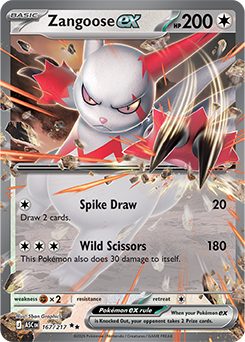 Carte Pokémon Double rare Mangriff ex 167/217 de la série Héros Transcendants