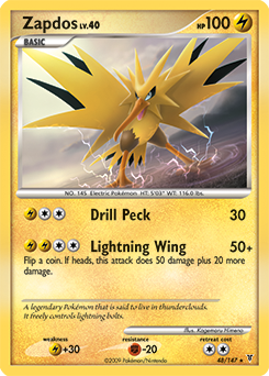 Zapdos 48/147 Pokémon card from Supreme Victors for sale at best price