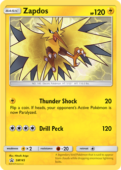 Zapdos SM145 Pokémon card from Sun and Moon Promos for sale at best price