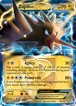 Zapdos EX 48/135 Pokémon card from Plasma Storm for sale at best price