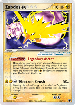 Zapdos EX 116/112 Pokémon card from Ex Fire Red Leaf Green for sale at best price