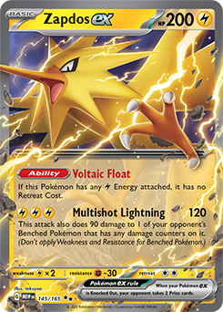 Zapdos ex 145/165 Pokémon card from 151 for sale at best price