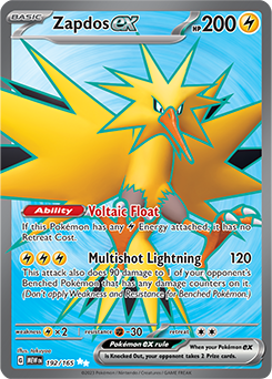 Zapdos ex 192/165 Pokémon card from 151 for sale at best price