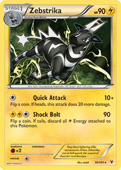 Zebstrika 36/101 Pokémon card from Noble Victories for sale at best price