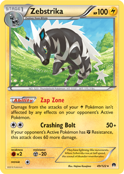 Zebstrika 49/122 Pokémon card from Breakpoint for sale at best price