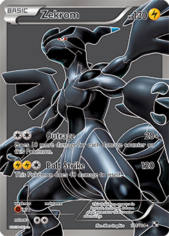 Full Art Pokémon Pokémon card Zekrom 114/114 from Black & White expansion