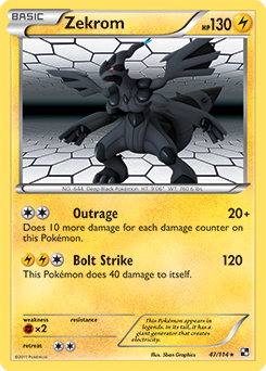 Zekrom 47/114 Pokémon card from Black & White for sale at best price