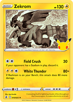 Zekrom 10/25 Pokémon card from Celebrations for sale at best price