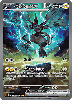 Special illustration rare Pokémon card Zekrom ex 166/86 from Black Bolt expansion