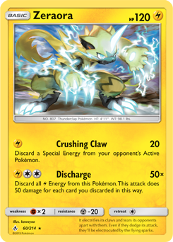 Zeraora 60/214 Pokémon card from Unbroken Bonds for sale at best price
