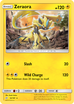 Zeraora 52/181 Pokémon card from Team Up for sale at best price