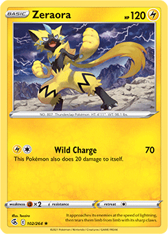 Zeraora 102/264 Pokémon card from Fusion Strike for sale at best price