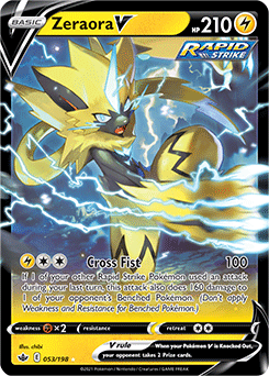 Zeraora V 53/198 Pokémon card from Chilling Reign for sale at best price