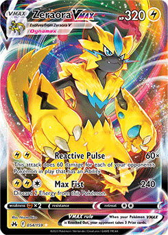 Zeraora VMAX 054/159 Pokémon card from Crown Zenith for sale at best price