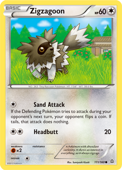 Zigzagoon 111/160 Pokémon card from Primal Clash for sale at best price