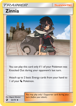 Zinnia 64/70 Pokémon card from Dragon Majesty for sale at best price
