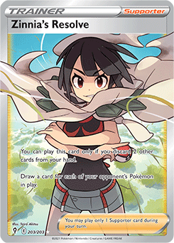 Zinnia's Resolve 203/203 Pokémon card from Evolving Skies for sale at best price