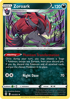 Zoroark 103/203 Pokémon card from Evolving Skies for sale at best price