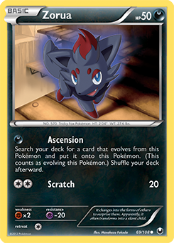 Zorua 69/108 Pokémon card from Dark Explorers for sale at best price