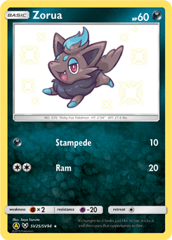 Zorua SV25/SV94 Pokémon card from Hidden Fates for sale at best price