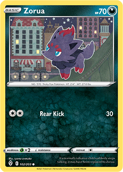 Zorua 102/203 Pokémon card from Evolving Skies for sale at best price
