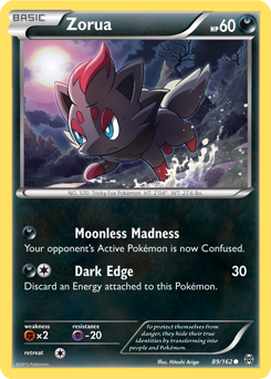 Zorua 89/162 Pokémon card from Breakthrough for sale at best price