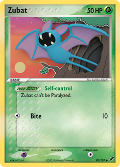 Zubat 83/107 Pokémon card from Ex Deoxys for sale at best price