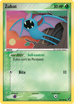 Carte Pokémon Commune Nosferapti 83/107 de la série Ex Deoxys