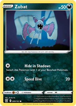 Zubat 89/163 Pokémon card from Battle Styles for sale at best price