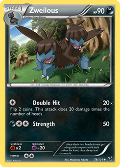 Zweilous 78/101 Pokémon card from Noble Victories for sale at best price