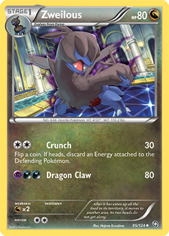 Uncommon Pokémon card Zweilous 95/124 from Dragons Exalted expansion