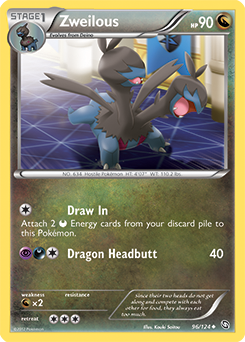 Uncommon Pokémon card Zweilous 96/124 from Dragons Exalted expansion