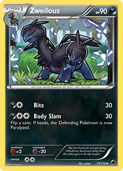 Zweilous 77/116 Pokémon card from Plasma Freeze for sale at best price