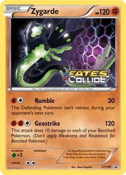 Carte Pokémon Promo Zygarde XY129 de la série Promos XY