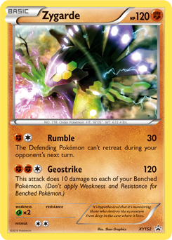 Promo Pokémon card Zygarde XY152 from XY Promos expansion